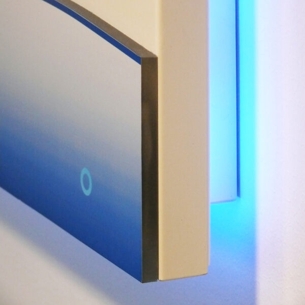 Receptionsskylt med LED-sidobelyst upphöjd logotyp och tryckt dekor - Bild 11
