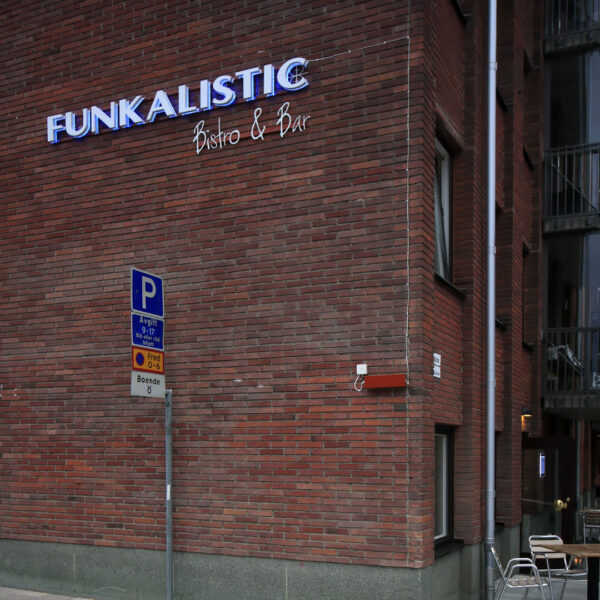 Fasadskylt med Bakbelysning i Lackerad Aluminium och Blåa Dioder - Bild 5