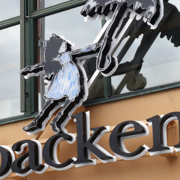 Fasadskylt i Lackerad Aluminium – Bak- och Frontbelyst med Reflektorplatta - Bild 4
