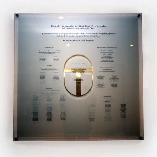 Informationsskylt i Mässing med Glas & Tryckt Dekor - Bild 3