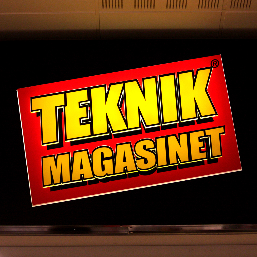 Flaggskylt Profil 10 – Klarglas Neonskylt