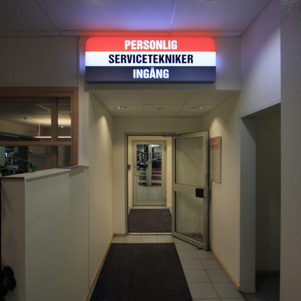 Ljuslåda & Pylonskylt – LED-belyst Opalvit Akrylskylt - Bild 10