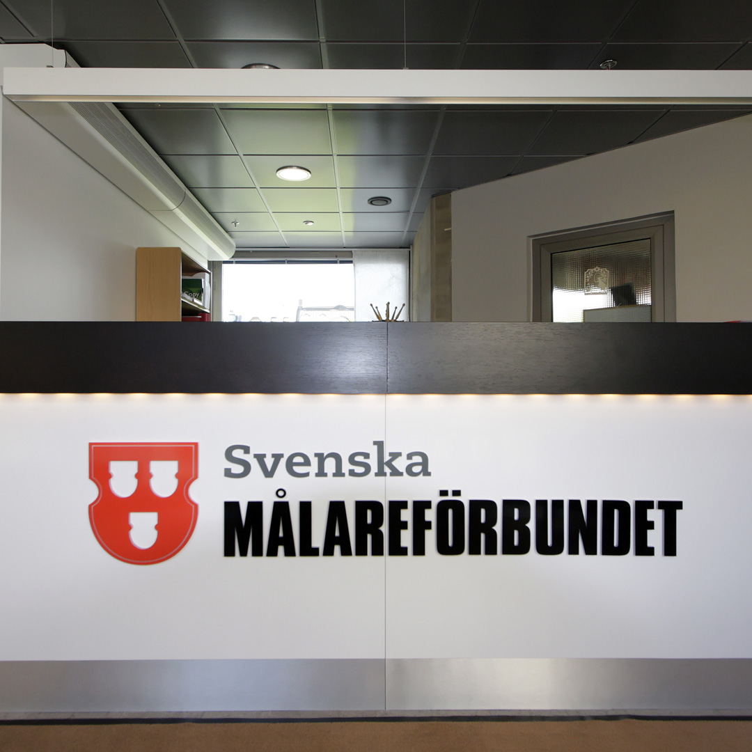 Receptionsskylt på Disk – Profilbokstäver och Logotyp i akryl