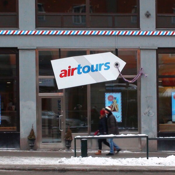Fasadskylt Airtours med bockad form och sidobelysning - Bild 3