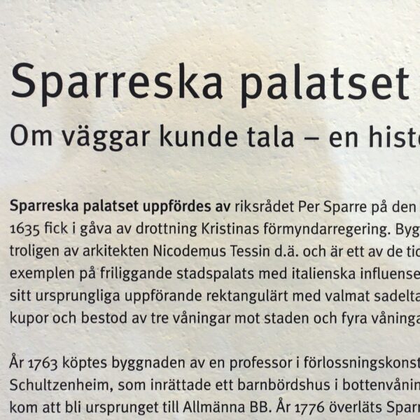 Glasskylt i optiwhite med tryck – Sparreska Palatset - Bild 7