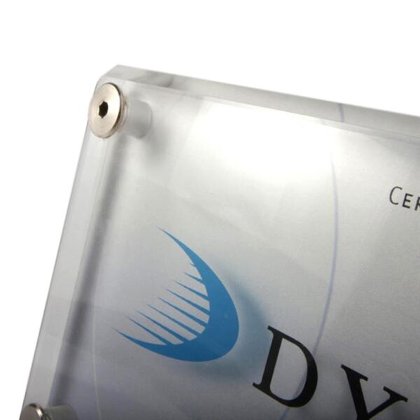 Dynarc bordsskylt i transparent akryl med metallfot - Bild 2