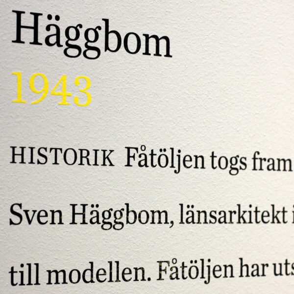 Carl Malmsten – väggdekor mässtexter och utställningstexter i vinyl - Bild 8