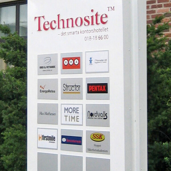Pylonskylt Technosite med LED och logotyp i profil 10 - Bild 2
