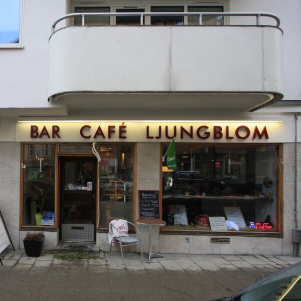 Fasadskylt Ljungbloms Bar med brunlackerade profilbokstäver - Bild 2