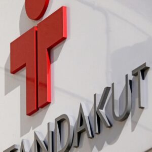 Flaggskylt City Tandakut med smidesram och akryltext