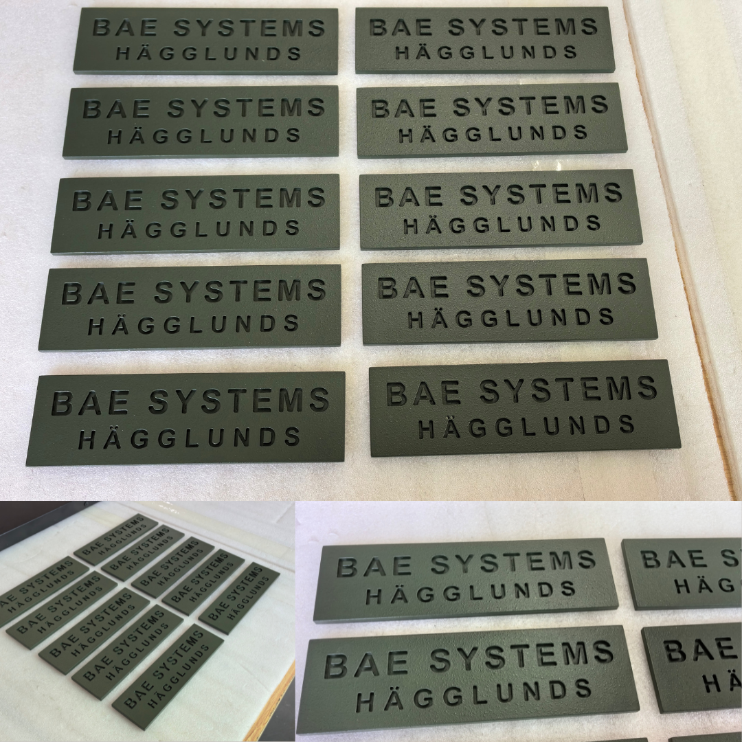Gjutna aluminiumskyltar till BAE Systems Hägglunds – en återkommande produktion med höga krav