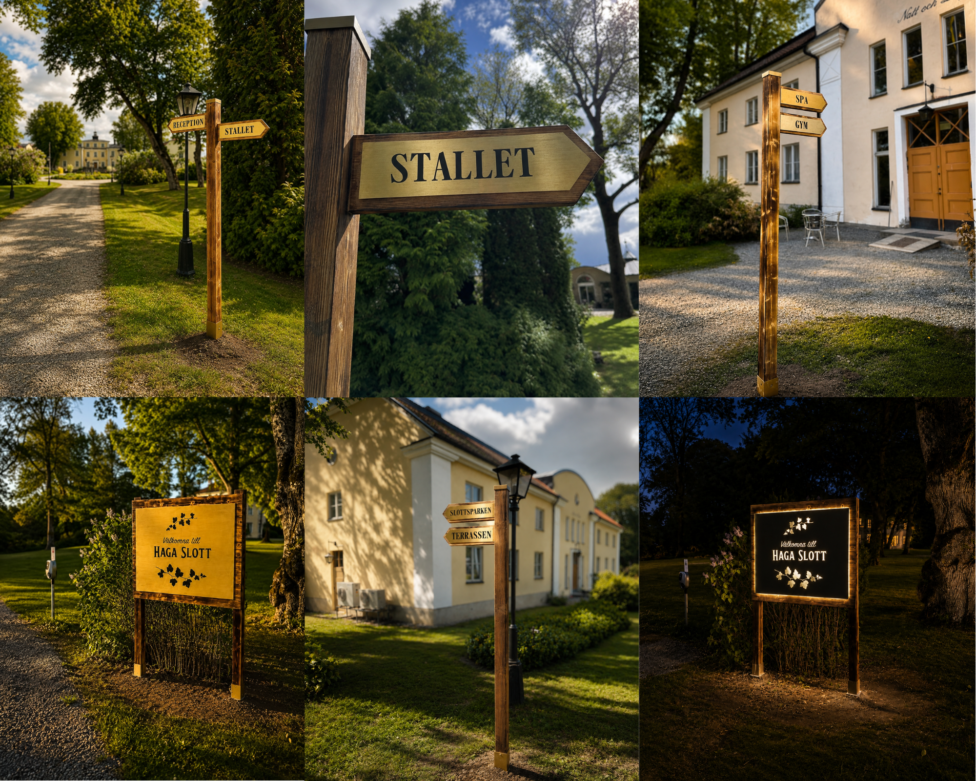 Haga Slotts nya skyltprogram tar form – när material, funktion och miljö möts